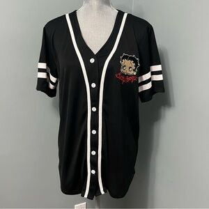 BETTY BOOP Baseball jersey graphic tee women’s size medium